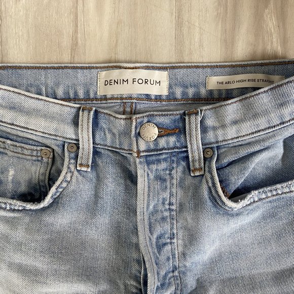 Denim Forum Arlo High Rise Straight Jeans - Picture 1 of 4